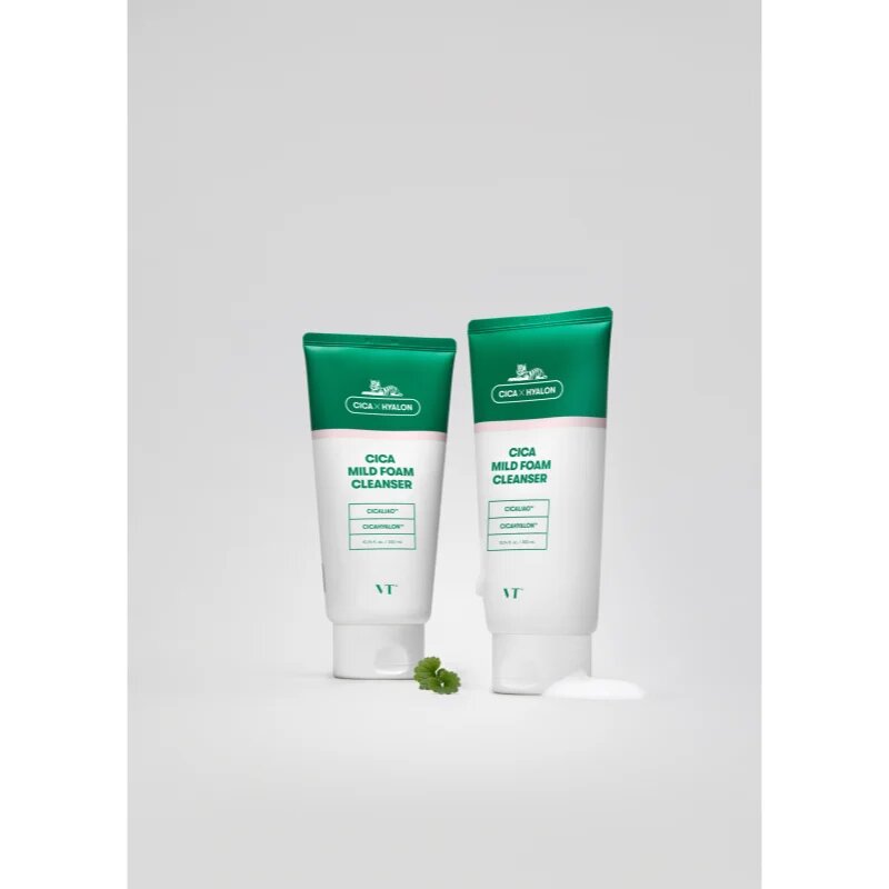 VT Cosmetics Cica Mild Foam Cleanser нежна почистваща пяна с успокояващ ефект 300 мл.