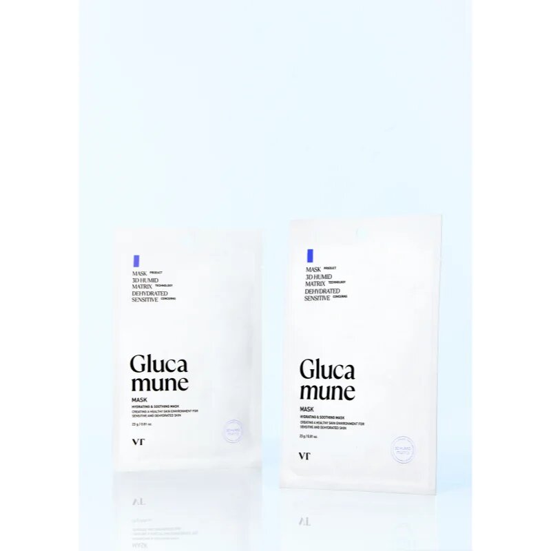 VT Cosmetics Glucamune Mask хидратираща платнена маска с успокояващ ефект 1 бр.