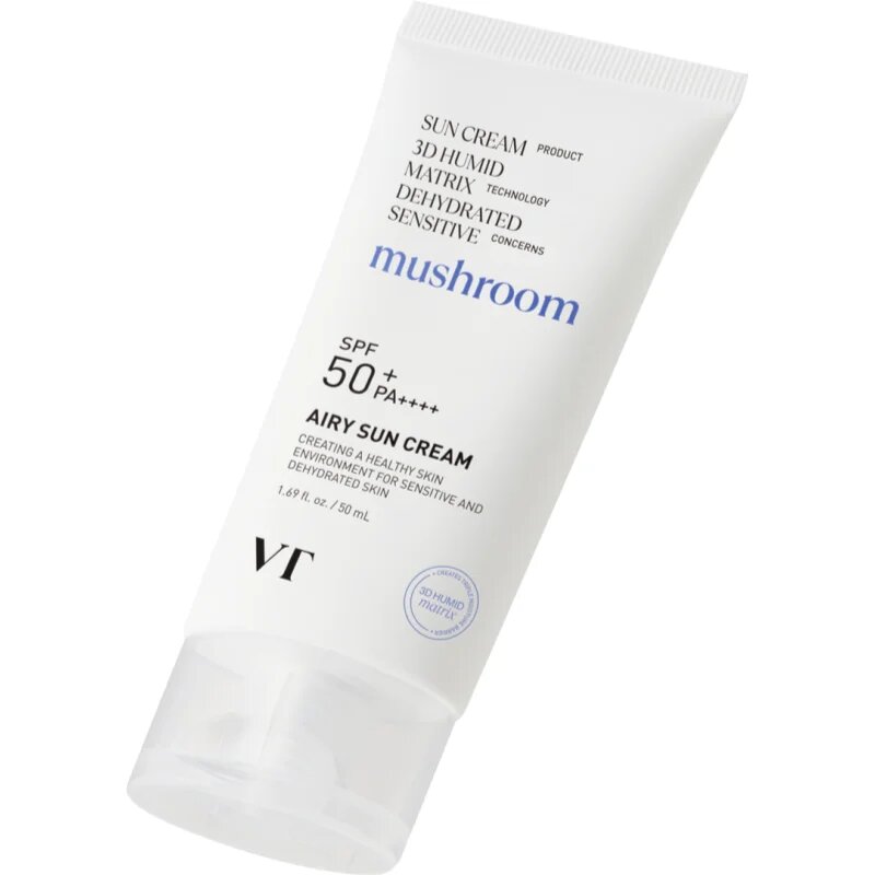 VT Cosmetics Mushroom Airy Sun Cream защитен крем за лице с хидратиращ ефект SPF 50+ 50 мл.