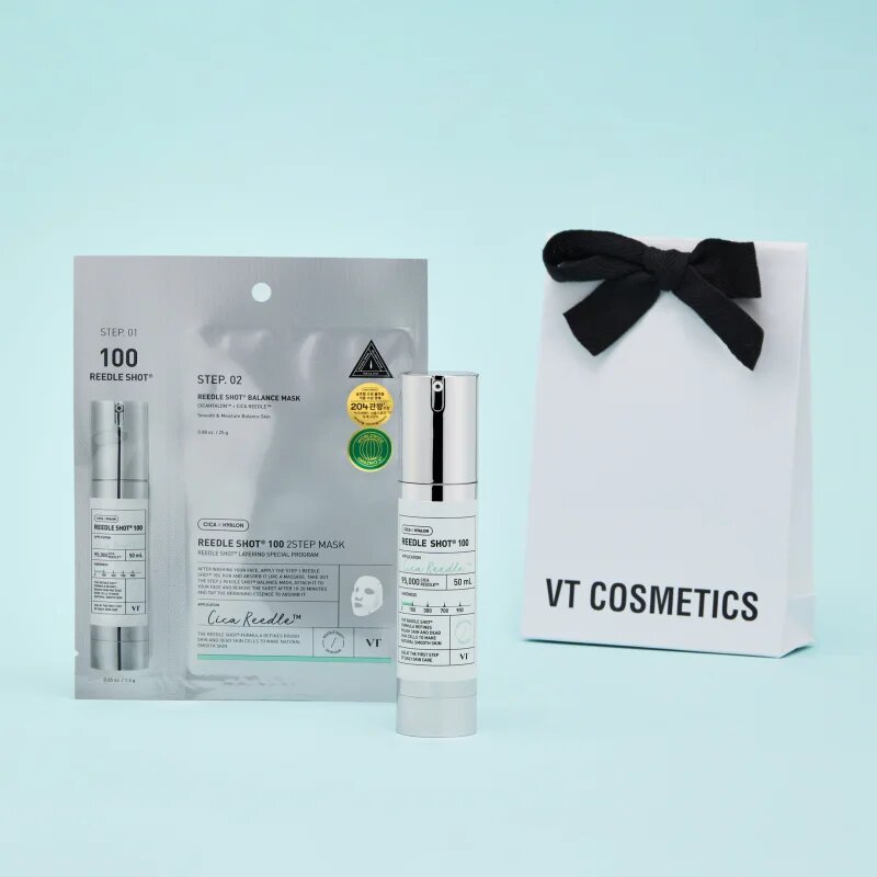 VT Cosmetics Reedle Shot 100 2-Step Mask интензивна възстановяваща маска за двуфазно третиране на кожата на лицето 26.5 гр.