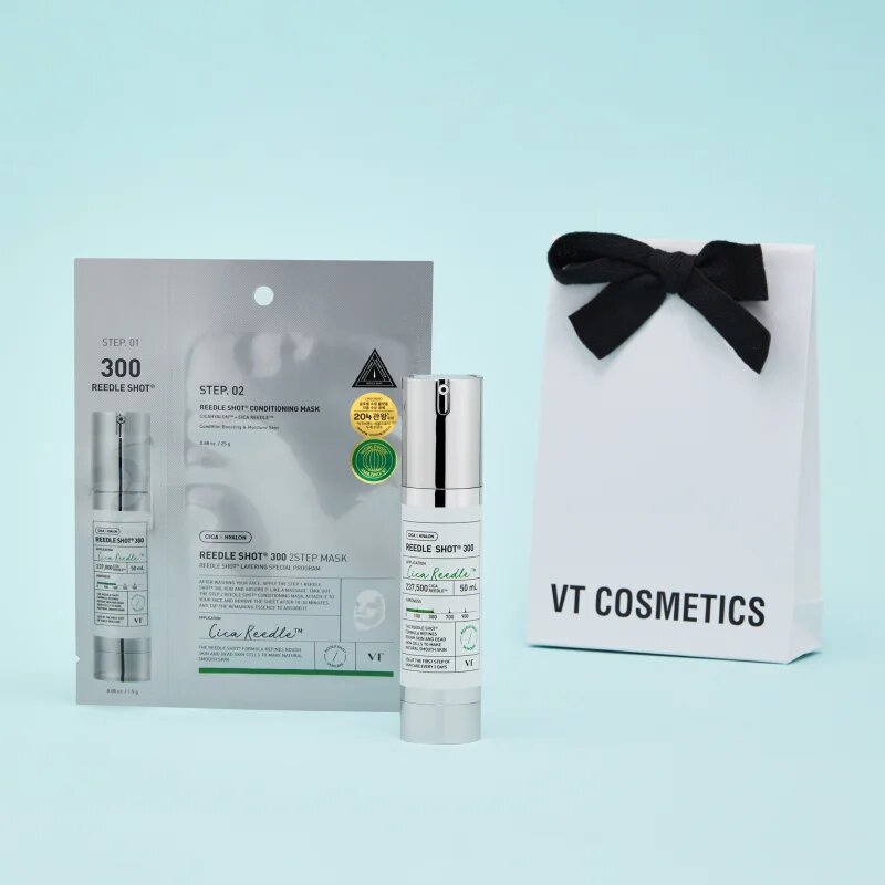 VT Cosmetics Reedle Shot 300 2-Step Mask интензивна възстановяваща маска за двуфазно третиране на кожата на лицето 26.5 гр.