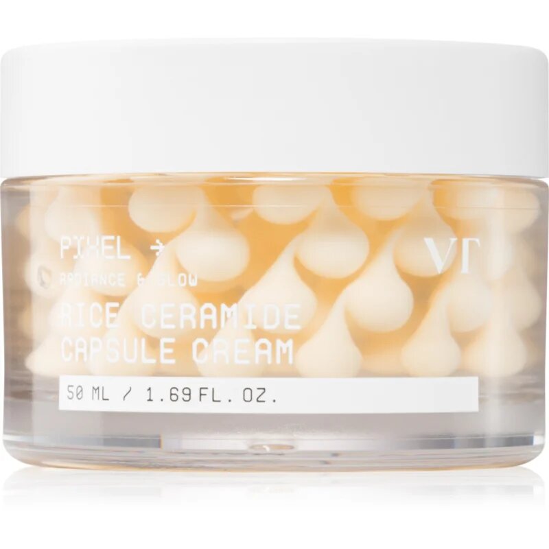 VT Cosmetics Rice Ceramide Capsule Cream озаряващ хидратиращ крем за укрепване на кожната бариера 50 мл.