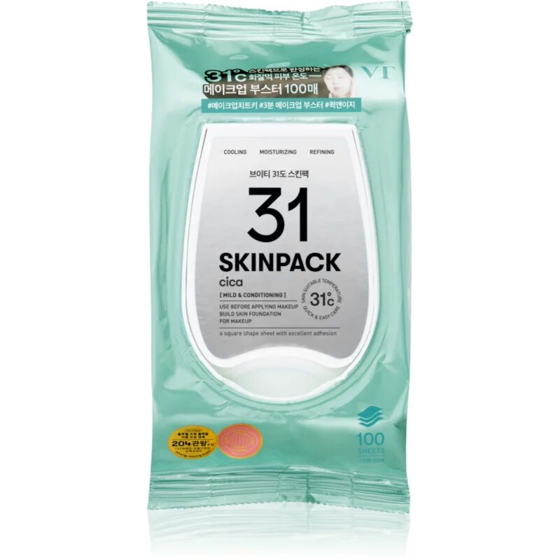 VT Cosmetics Skin Pack Mild ексфолиращи възглавнички с успокояващ ефект 100 бр.
