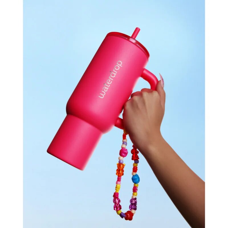 Waterdrop Explorer Tumbler неръждаема термочаша със сламка (лимитирана серия) Neon Pink 1 бр.