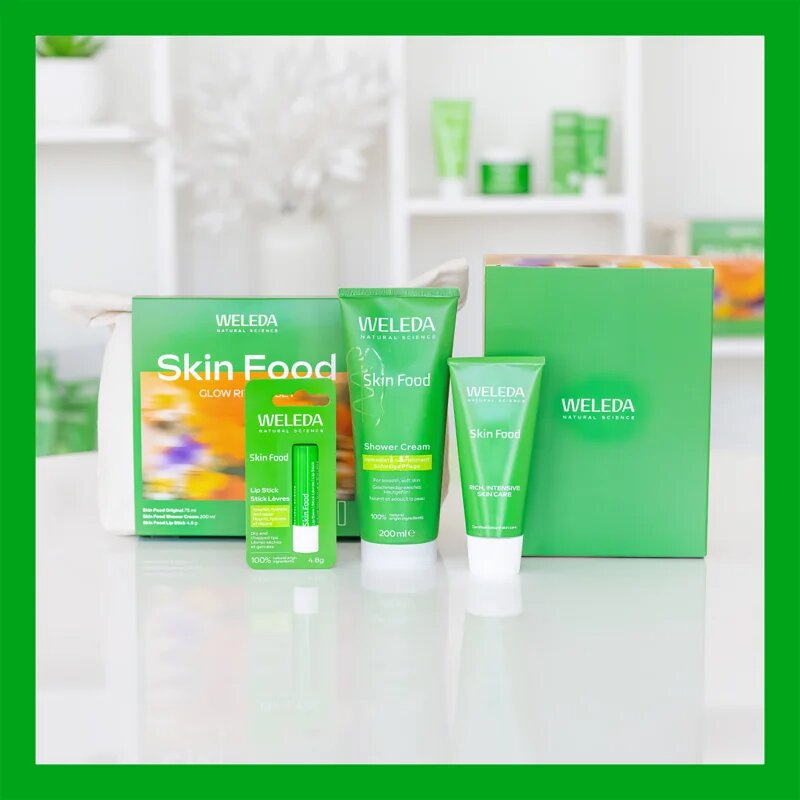 Weleda Skin Food Glow Ritual подаръчен комплект за освежаване и хидратация