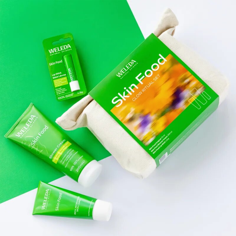 Weleda Skin Food Glow Ritual подаръчен комплект за освежаване и хидратация