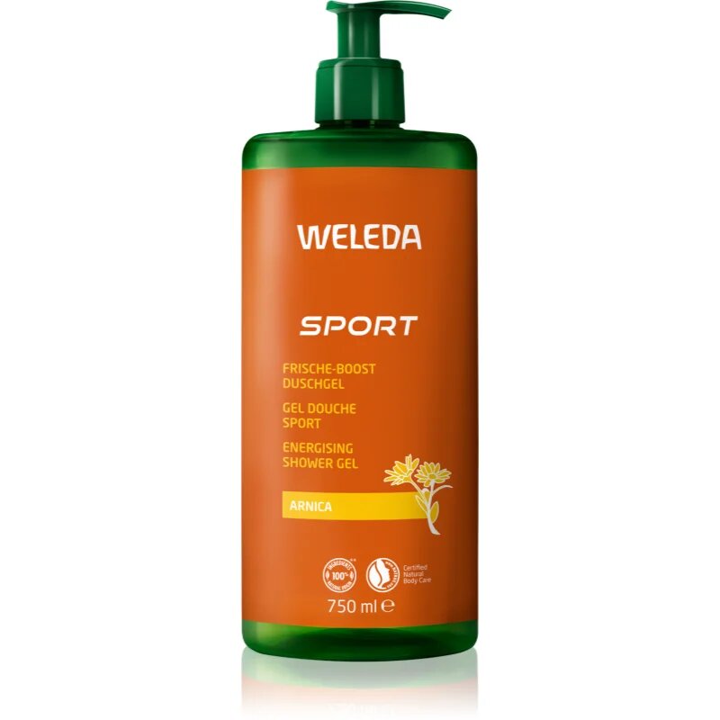 Weleda Sport освежаващ душ гел с регенериращ ефект Arnica Rosemary Lavender 750 мл.