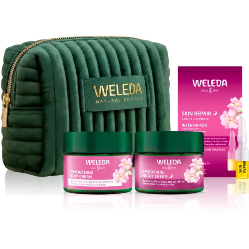 Weleda Wild Rose Renewal Ritual подаръчен комплект за първи бръчки