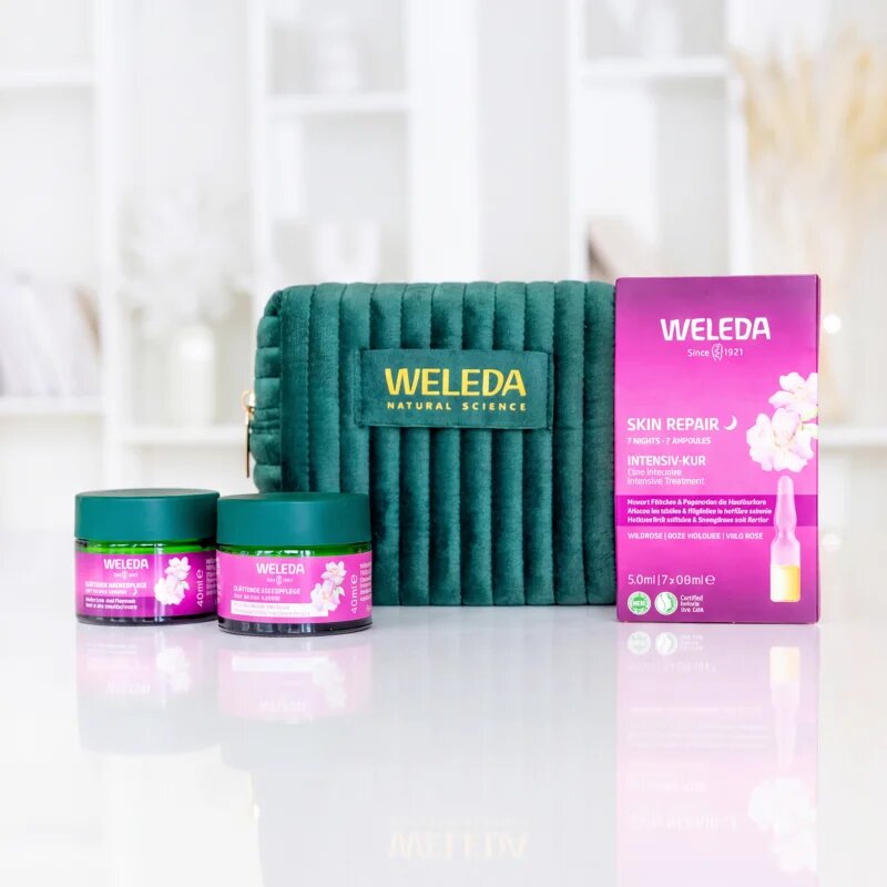 Weleda Wild Rose Renewal Ritual подаръчен комплект за първи бръчки