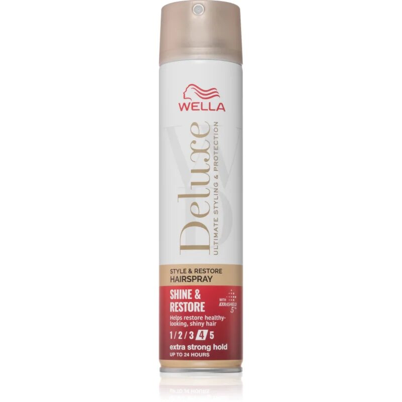 Wella Deluxe Shine & Restore лак за коса със силна фиксация за обем 250 мл.