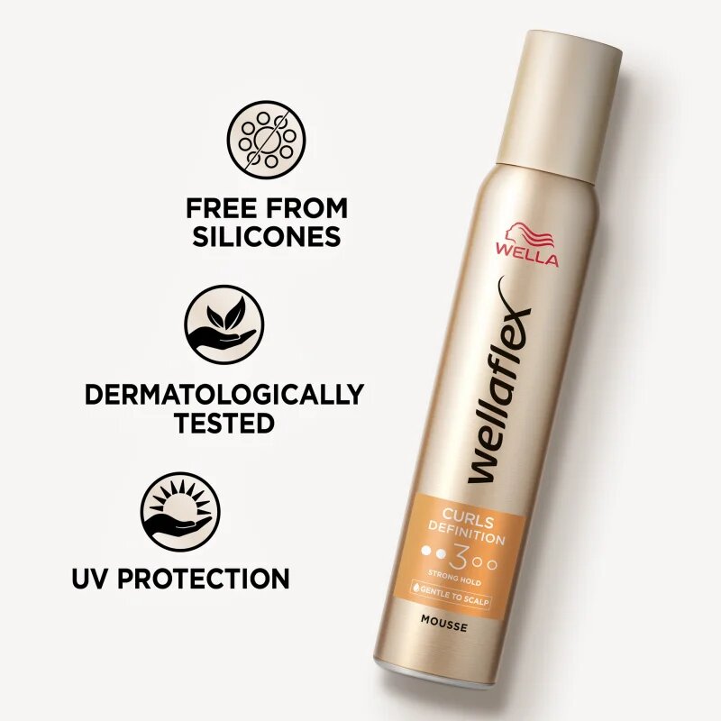 Wella flex Curls Definition пяна втвърдител за чуплива и къдрава коса 200 мл.