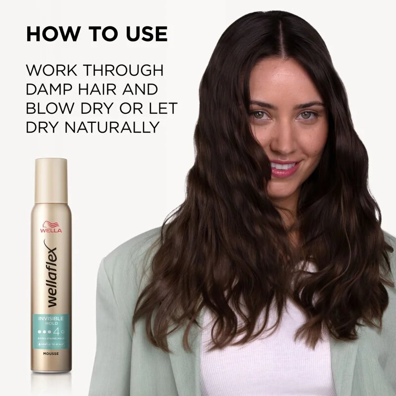 Wella flex Invisible Hold пяна втвърдител с екстра силна фиксация 200 мл.