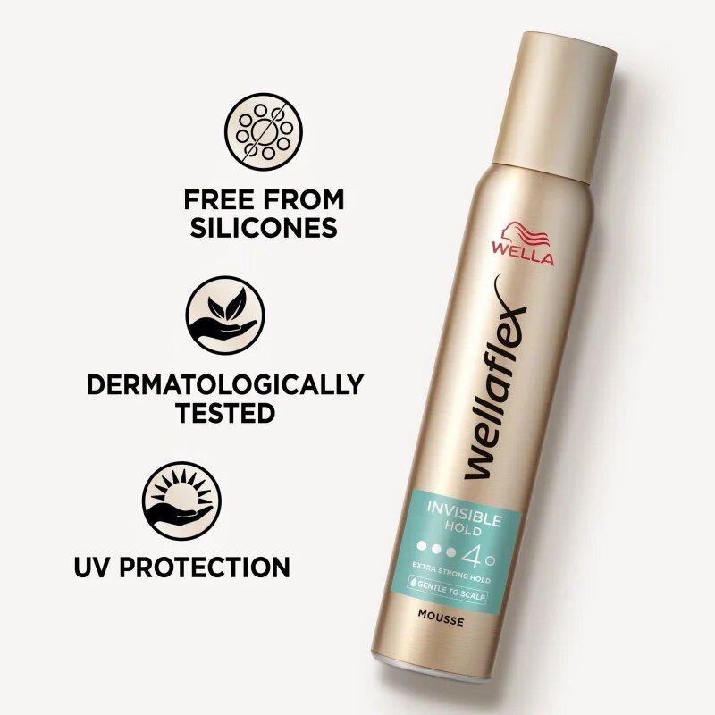 Wella flex Invisible Hold пяна втвърдител с екстра силна фиксация 200 мл.