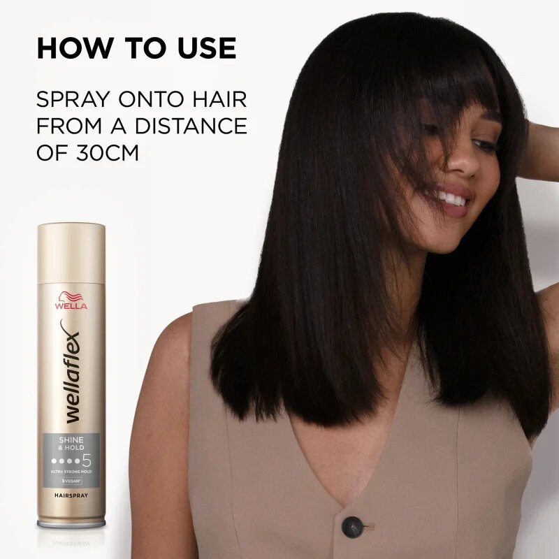 Wella flex Shine & Hold лак за коса с екстра силна фиксация за блясък 250 мл.