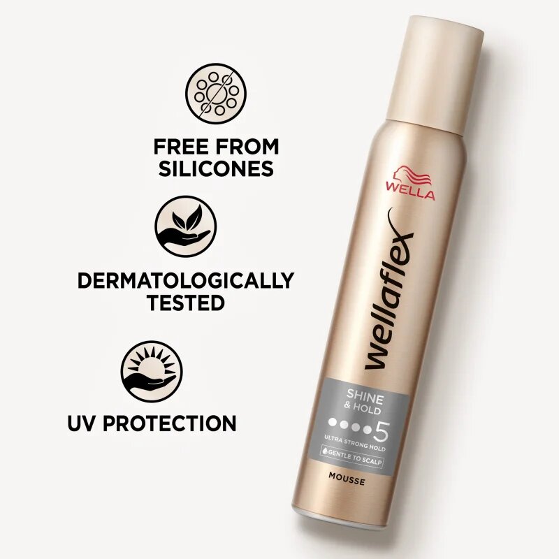 Wella flex Shine & Hold пяна втвърдител за блясък 200 мл.