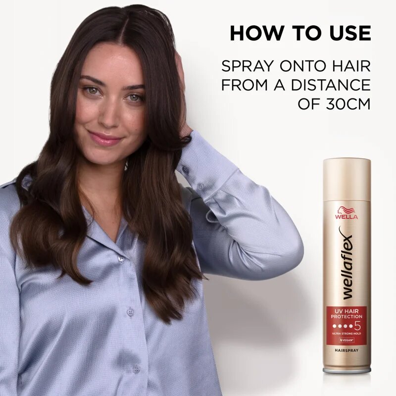 Wella flex UV Hair Protection лак за коса с екстра силна фиксация за топлинно третиране на косата 250 мл.