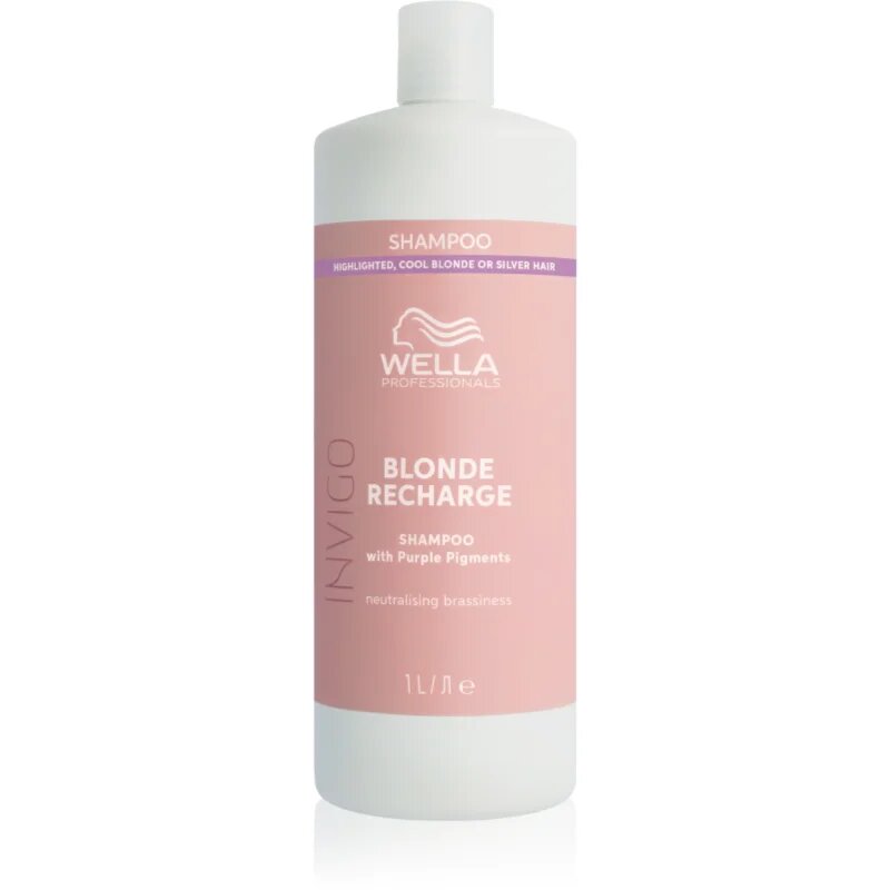 Wella Professionals Invigo Blonde Recharge шампоан за руса коса неутрализиращ жълтеникавите оттенъци 1000 мл.