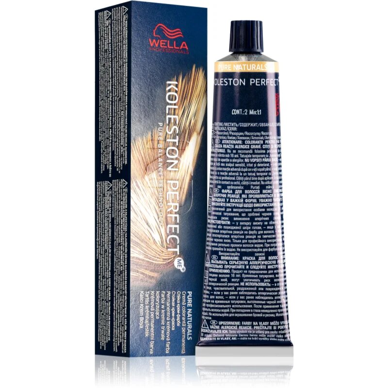 Wella Professionals Koleston Perfect ME+ Pure Naturals перманентната боя за коса цвят 8/03 60 мл.