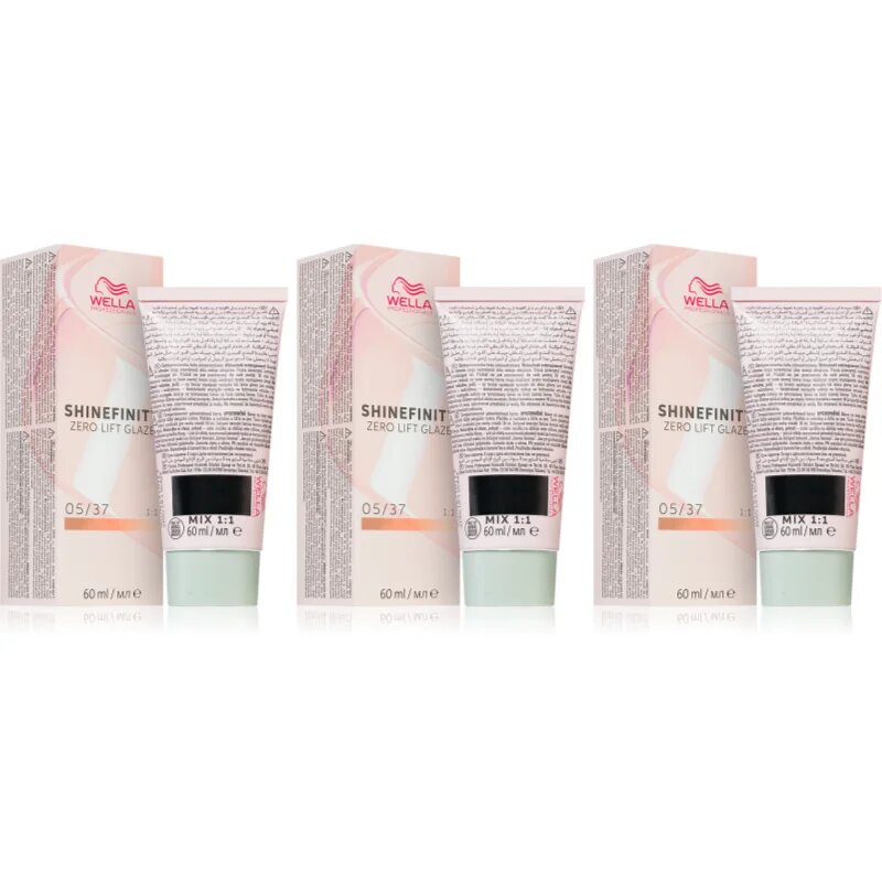 Wella Professionals Shinefinity Zero Lift Glaze полуперманентна тонираща боя за коса изгодна опаковка цвят 05/37