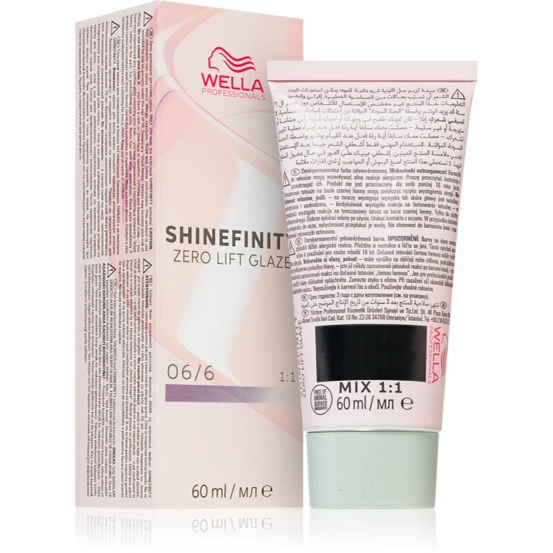 Wella Professionals Shinefinity Zero Lift Glaze полуперманентна тонираща боя за коса цвят 06/6 - Cherry Wine 60 мл.