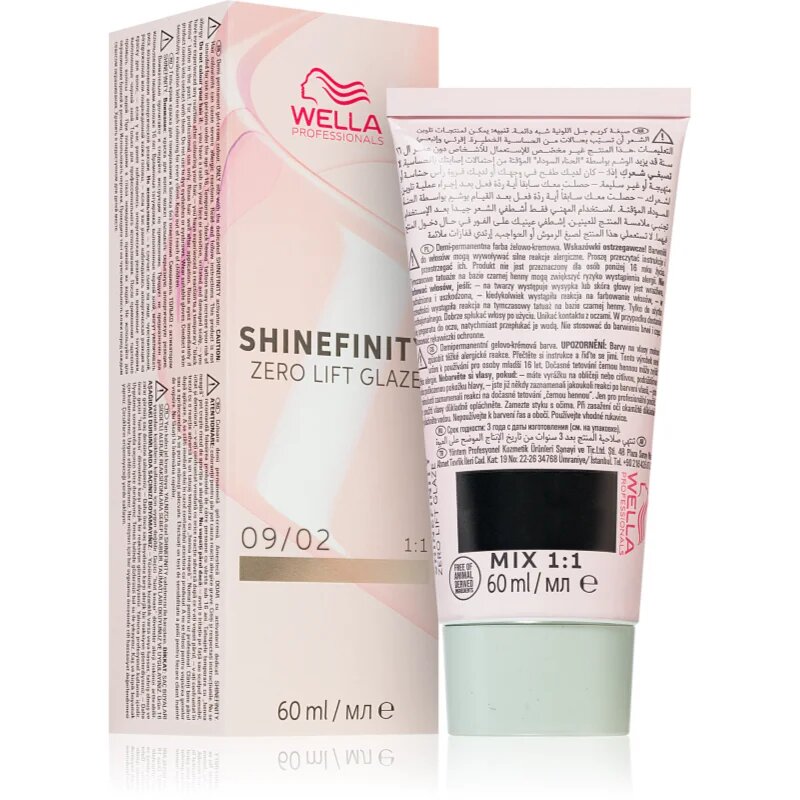 Wella Professionals Shinefinity Zero Lift Glaze полуперманентна тонираща боя за коса цвят 09/02 - Soft Sage 60 мл.