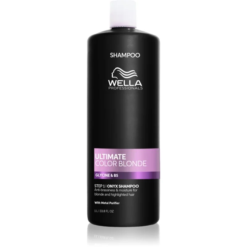 Wella Professionals Ultimate Color Blonde Shampoo шампоан неутрализиращ жълтите нюанси за изрусена коса или коса с кичури 1000 мл.
