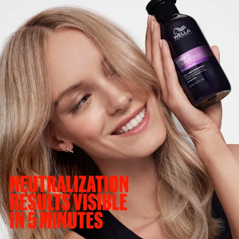Wella Professionals Ultimate Color Blonde Shampoo шампоан неутрализиращ жълтите нюанси за изрусена коса или коса с кичури 250 мл.