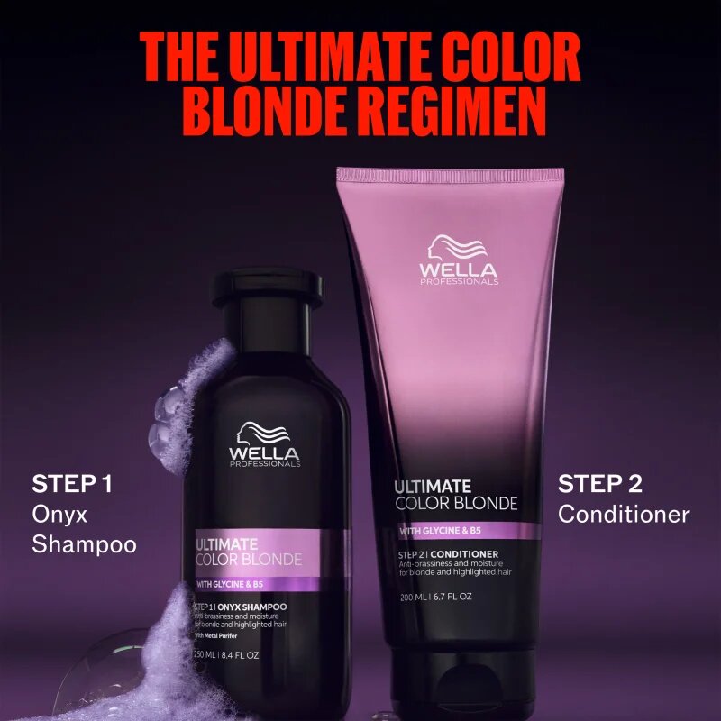 Wella Professionals Ultimate Color Blonde Shampoo шампоан неутрализиращ жълтите нюанси за изрусена коса или коса с кичури 250 мл.