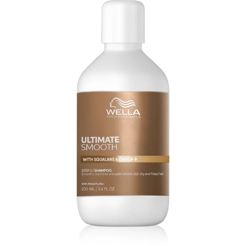 Wella Professionals Ultimate Smooth Shampoo интензивен подхранващ шампоан за блясък и мекота на косата 100 мл.