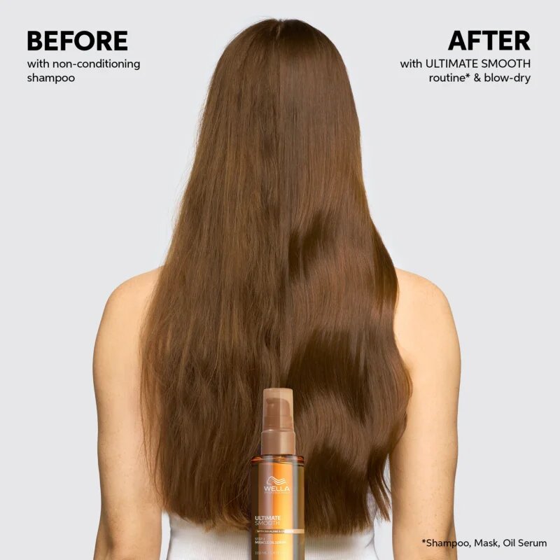 Wella Professionals Ultimate Smooth Shampoo интензивен подхранващ шампоан за блясък и мекота на косата 100 мл.
