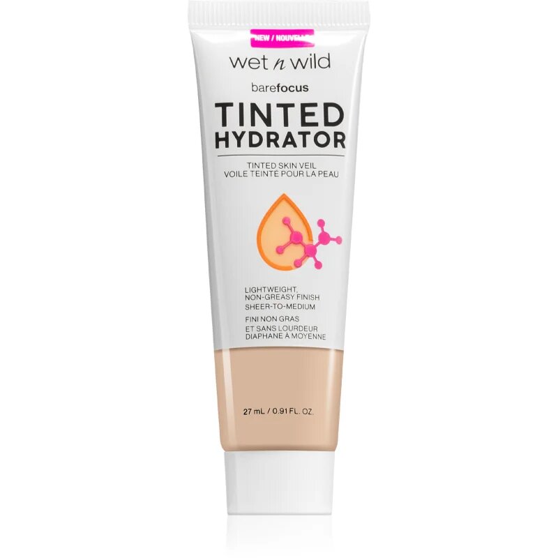Wet N Wild BareFocus Tinted Hydrator тониращ флуид за уеднаквяване на цвета на кожата цвят Fair 27 мл.