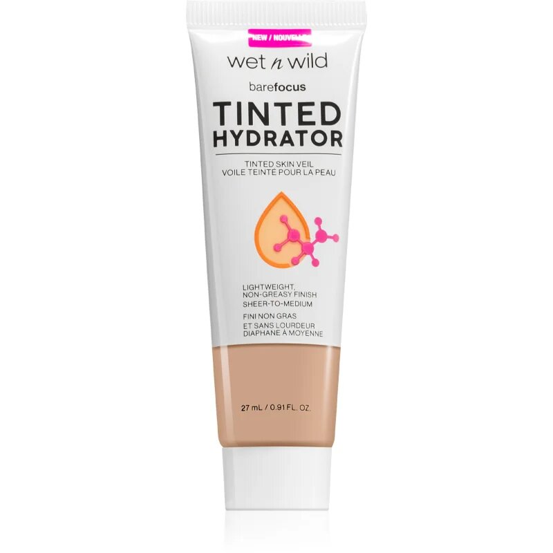 Wet N Wild BareFocus Tinted Hydrator тониращ флуид за уеднаквяване на цвета на кожата цвят Light 27 мл.