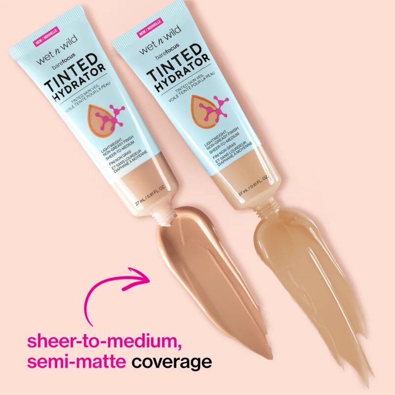 Wet N Wild BareFocus Tinted Hydrator тониращ флуид за уеднаквяване на цвета на кожата цвят Light 27 мл.