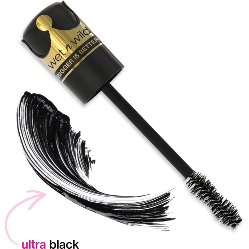 Wet N Wild Big Poppa спирала за мигли за екстремен обем с интензивен черен цвят цвят Blackest Black 10 мл.