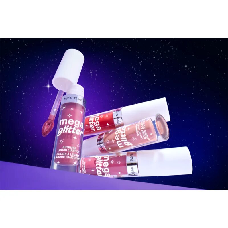 Wet N Wild Mega Glitter матиращо течно червило с блясък цвят New Soulmate 2.8 мл.