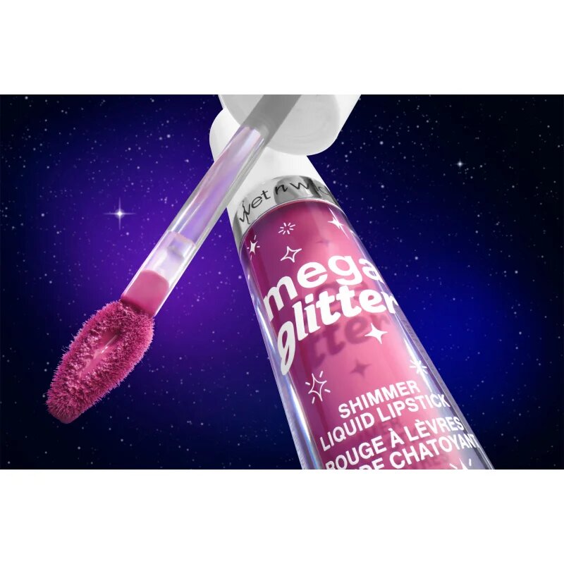 Wet N Wild Mega Glitter матиращо течно червило с блясък цвят Pink Future 2.8 мл.