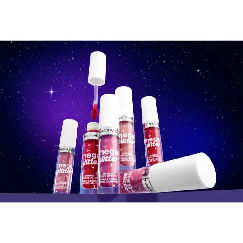 Wet N Wild Mega Glitter матиращо течно червило с блясък цвят Pink Future 2.8 мл.