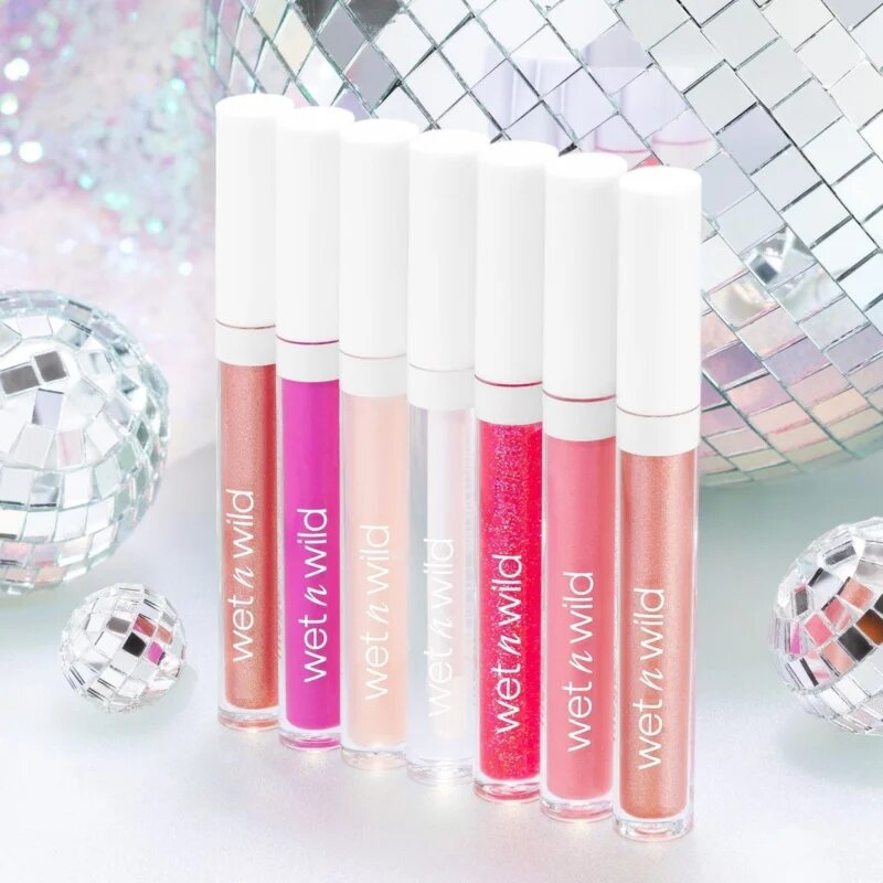 Wet N Wild MegaSlicks блясък за устни с блестящи частици с хидратиращ ефект цвят Crystal Clear 5.4 гр.