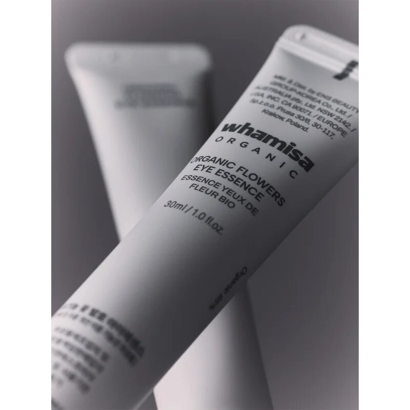 WHAMISA Organic Flowers Eye Essence озаряващ серум за околоочната зона с анти-бръчков ефект 30 мл.