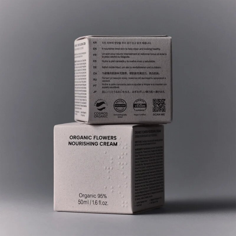 WHAMISA Organic Flowers Nourishing Cream подхранващ крем за лице с лифтинг и стягащ ефект 50 мл.