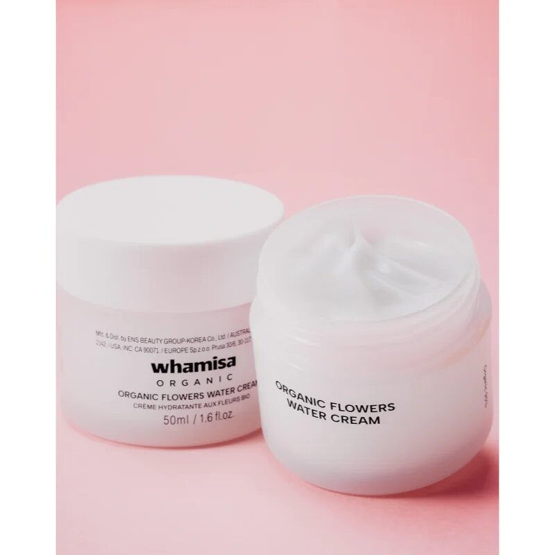 WHAMISA Organic Flowers Water Cream лек хидратиращ крем за дехидратирана кожа 50 мл.