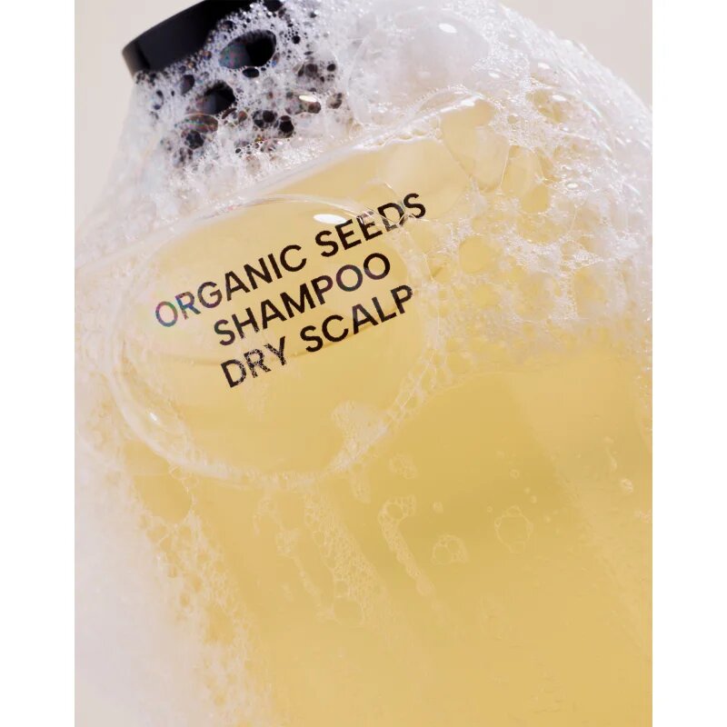 WHAMISA Organic Seeds Shampoo Dry Scalp интензивен хидратиращ шампоан за суха кожа 490 мл.