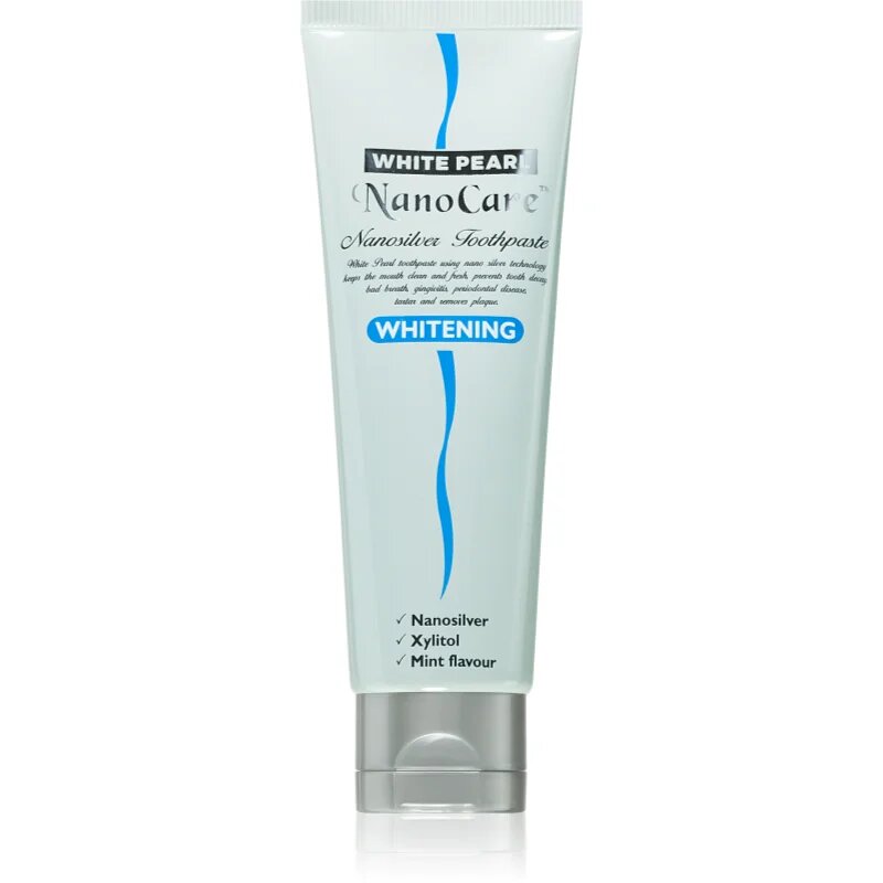 White Pearl NanoCare Whitening паста за зъби със сребърни наночастици против петна по зъбния емайл 100 гр.