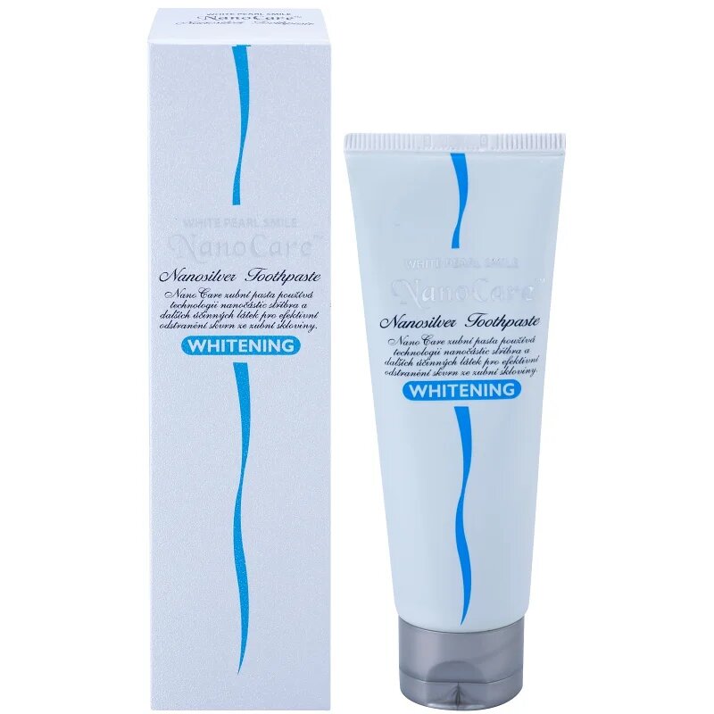 White Pearl NanoCare Whitening паста за зъби със сребърни наночастици против петна по зъбния емайл 100 гр.