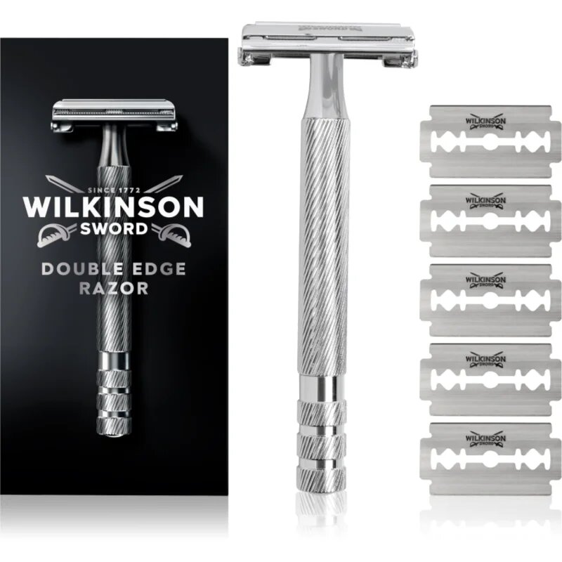Wilkinson Sword Barber's Style Double Edge самобръсначка + резервни остриета 5 бр