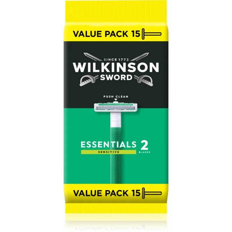 Wilkinson Sword Essentials 2 Sensitive самобръсначки за еднократна употреба 15 бр.