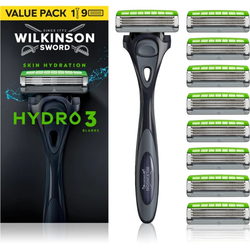 Wilkinson Sword Hydro3 самобръсначка + резервни остриета 8 бр.