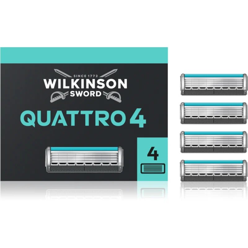 Wilkinson Sword Quattro Essential 4 Titanium Sensitive Резервни остриета 4 бр.