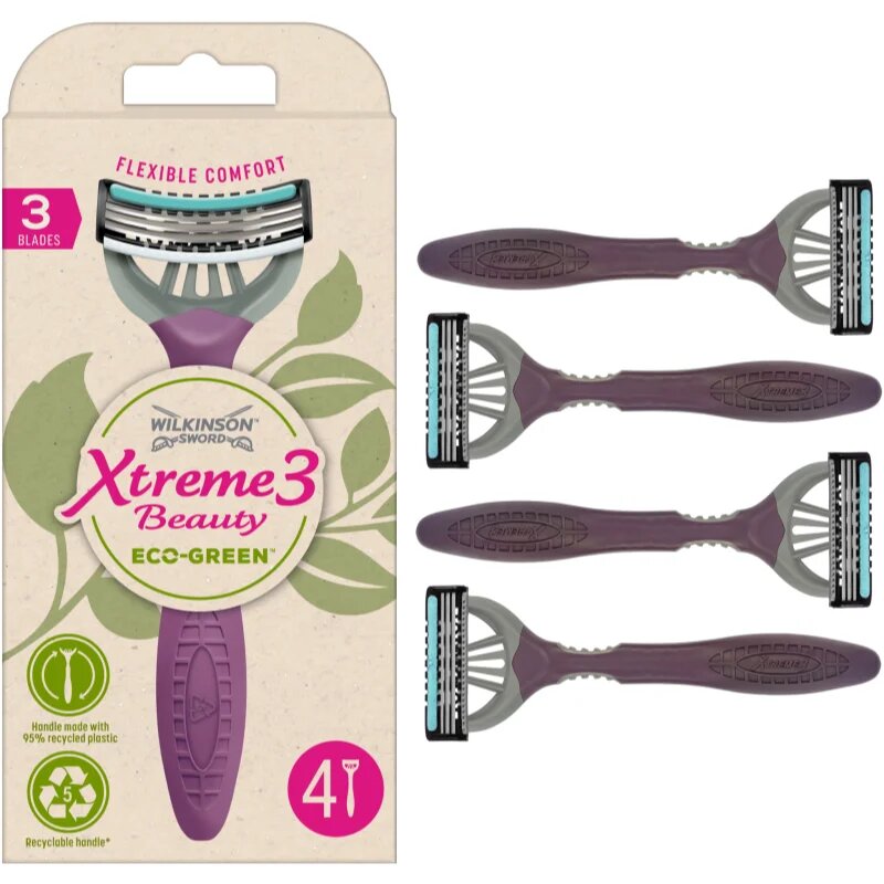 Wilkinson Sword Xtreme 3 Beauty Eco Green самобръсначка за еднократна употреба 4 бр.
