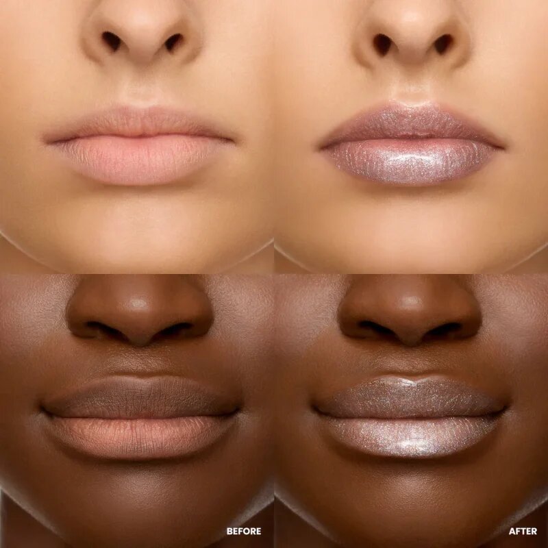 WONDERSKIN Wonder Blading Top Gloss блясък за устни с блясък цвят Silver Glitter 4 мл.